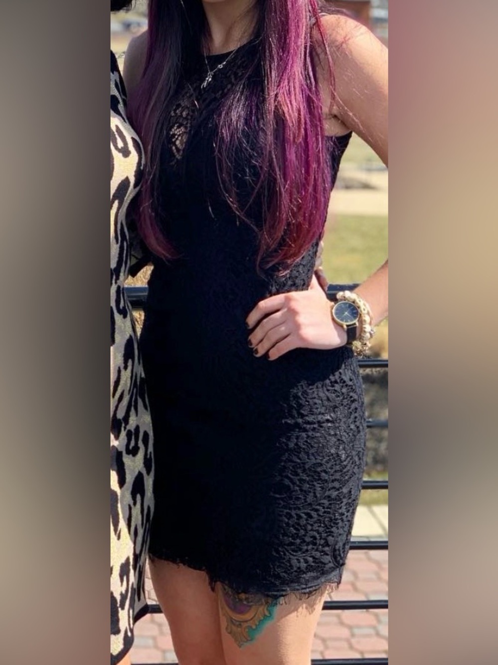 Windsor Black Lace Midi Dress